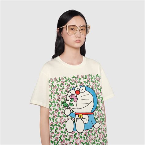 Doraemon x Gucci联名系列超大造型T恤 